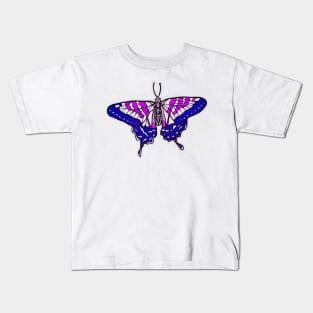 Trans Flag Pride Butterfly Kids T-Shirt